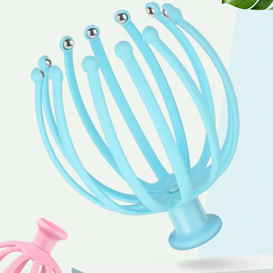 5 Claw Scalp Massager Acupressure Massage Comb Acupuncture Point Massage Tool For Relaxation And Stress Relief - Blue - View 1