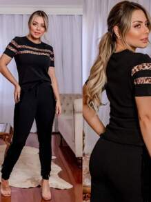 Women Two-Piece Outfits - 黑色 - 查看 2