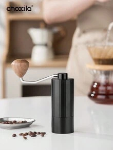 choxila 1pc Manual Coffee Grinder Capacity 16g With CNC Stainless Steel Conical Burr, 12 Internal Adjustable Setting, Hand Coffee Grinder With Walnut Handle Top For French Press, Drip, Espresso, For Travel/Camping/Home - Stripe - View 8