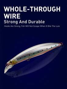 Kingdom Uliper 魚餌 米諾魚 100 毫米 20.7 克/120 毫米 30 克 浮動搖擺器 表層魚餌 路亞 人工硬餌 海鱸魚具 魚餌 釣具魚餌 - 銀色 - 查看 4