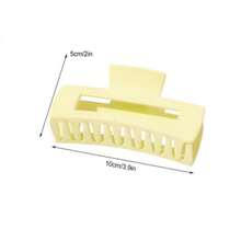 Random Color Casual Jaw Clip Hair Claw With Shark & Square Design, Elegant Hair Accessories For Parties - Multicolor - View 8