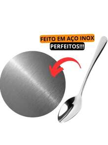 Jogo de Talheres 36 peças Aço Inox 12 Facas 12 Garfos e 12 Colheres de Mesa Casa e Cozinha - Cinza - Visão 6