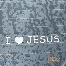 1入組白色「我愛」心形貼紙,汽車貼紙 - 白色 - 查看 8