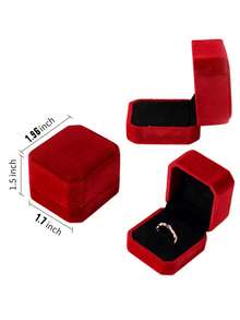 1pc Shell Jewelry Box, Ring Box Velvet Jewelry Box Colorful Velvet Earring Gift Box Shell Jewelry Storage Case Showcase Display Organizer Box For Necklace - Ring Box - View 8