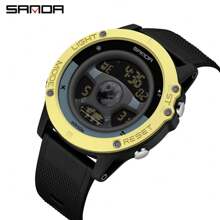 Sanda 1入組多功能防水自動電子手錶,數字顯示和夜光功能,適用於運動、休閒,9024 - 藍色 - 查看 8