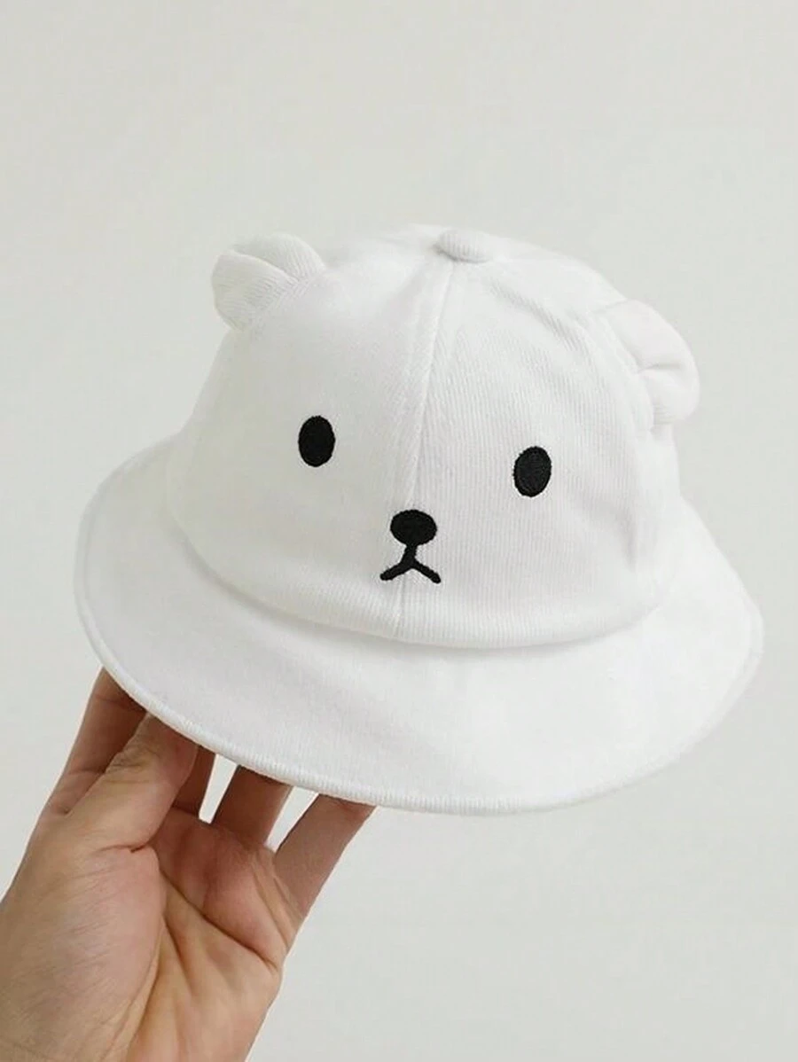 1pc Toddler Bear Design Sun Hat With Mesh Breathable Fabric, Suitable For Spring/Summer, Cute & Versatile Baby/Infant Cap - Multicolor - View 1