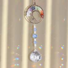 七色晶石生命之樹水晶掛飾、多層光學棱鏡彩虹水晶水晶掛飾、車用掛飾、用於家庭和汽車裝飾、加強七輪和風水、窗戶水晶球棱鏡掛件、庭院家庭汽車裝飾 - 彩色 - 查看 5