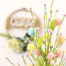 1個創意復活節蛋裝飾樹,家庭晚會場景桌面裝飾 - 彩色 - 查看 4