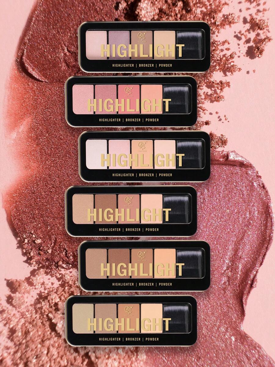 KIT DE 6 PIEZAS DE ILUMINADORES-HIGHLIGHT-BRONZER-POWDER - Multicolor - Ver 1