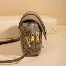 Multi-Pocket Mini Crossbody Bag, Stylish And Retro Shoulder Bag, Phone Small Square Bag With Earphone Hole - Multicolor - View 5