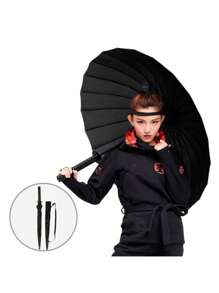 Paraguas Grande Estilo Katana Samurai - Negro - Ver 1