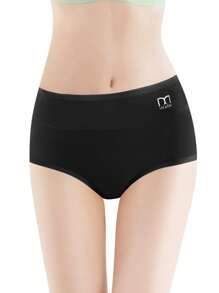 Period Panties For Women, Low Absorbency, Leak-Proof, Trilateral, Thin Fabric For Summer, Ice Silk Material - Black - View 2