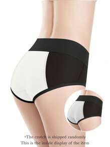 Period Panties For Women, Low Absorbency, Leak-Proof, Trilateral, Thin Fabric For Summer, Ice Silk Material - Black - View 3