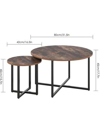 Set Of Coffee Tables Side Living Room Tafel Sofa Garden view 2