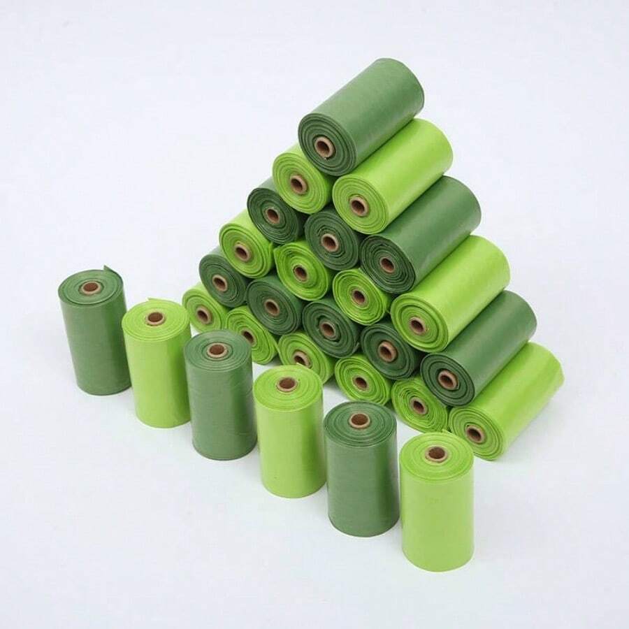 10卷/包混色寵物隨身保潔袋,每卷15個 - 軍綠色 - 查看 1