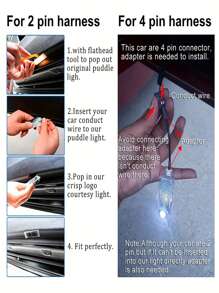 4入組汽車車門led標誌投影燈,適用於bmw X1 X2 X3 X4 X5 X6 X7 E84 E83 E70 E71 E72 E90,迎賓燈,裝飾汽車門禮貌燈 - 4pcs BMW M LOGO - 查看 3