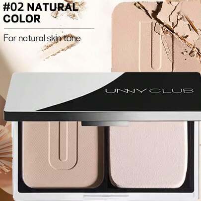 unny club Oil Control Pressed Face Powder, Lightweight , Soft Mist Matte + Poreless, Long-Lasting, Makeup Setting Powder, Porcelain,Light Smooth, Full Coverage