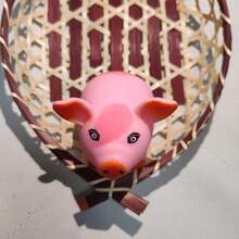 1入組8.5cm粉色tpr波麗豬造型創意減壓揉捏玩具、發泄玩具禮物 - 粉色 - 查看 6