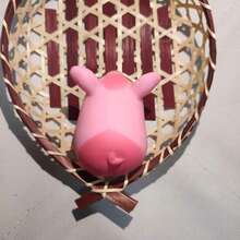 1入組8.5cm粉色tpr波麗豬造型創意減壓揉捏玩具、發泄玩具禮物 - 粉色 - 查看 3