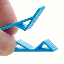 5pcs Garbage Can Clip Fixing Ring Clamp For Home Use, Trash Bag Bucket Edge Clip Holder, Anti-Slip Fixing Ring - Baby Blue - View 2