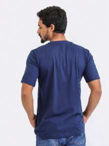 Men T-Shirts - Màu xanh hải quân - Xem 3