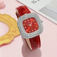 Thời trang NỮ Đồng hồ chất liệu da PU Đồng hồ đeo tay Quý cô Đồng hồ NỮ Đồng hồ thạch anh Giáng sinh Qủa tặng Ngày lễ tình nhân - màu đen - Xem 5