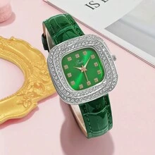 Thời trang NỮ Đồng hồ chất liệu da PU Đồng hồ đeo tay Quý cô Đồng hồ NỮ Đồng hồ thạch anh Giáng sinh Qủa tặng Ngày lễ tình nhân - màu đen - Xem 4