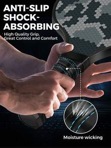 Pickleball套裝,1拍子,2顆球,1隨身袋,高密度玻璃纖維,灰色蜂窩紋理與輕量級pickleball支架,適用於運動和休閒以及專業比賽 - 灰色 - 查看 5