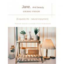 1入組免安裝北歐風簡約木製桌面收納架，雙層梯形收納架，適用於學生室內桌上盆栽架 - 卡其色 - 查看 2