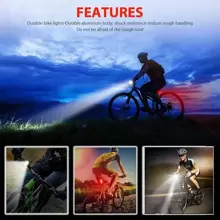 1pc Usb Rechargeable Bike Light, Headlight, Taillight, High Brightness Illumination For Night Riding, Waterproof, Easy To Install, Outdoor Mountain Bike, Off-Road Bike Dedicated Accessories