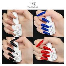 QR Gel Nail Polish 15ml Barely Red Nails Gel Soak Off LED Nail UV LED Lamp Spring Summer Gel Polish Nail Art Manicure Salon DIY Home Solid Gel 0.5Oz Gel Nail Polish Colors - Hot Pink - View 5