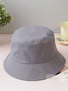Sombrero De Mujer En Estilo Bucket Casual - Gris Oscuro - Ver 4
