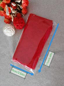 130cm/Piece Soft And Elastic Lace Trim, 15cm Width, Suitable For Clothes, Hat, And Dress Decorations, Red - Red - View 9