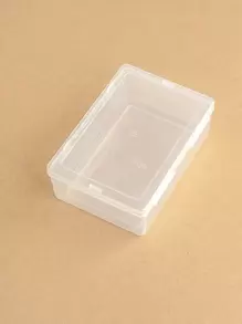 1pc/Set Portable Clear Plastic Storage Box With Buckle (L/M/S), Suitable For Storing Small Items Such As Hair Accessories And Desk Supplies, Dust And Water Resistant