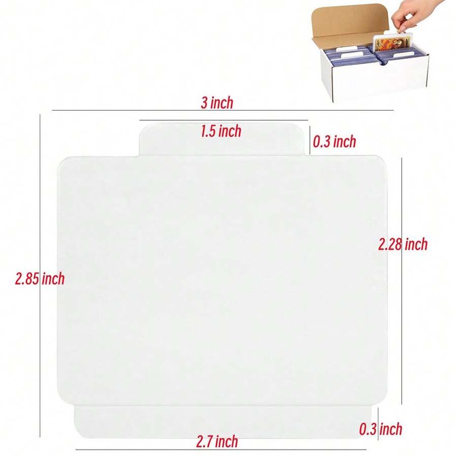 8pack White Trading Card Dividers,Card Box Dividers,Card Dividers For