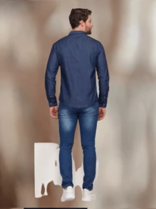 Men Shirts - Dark Wash - View 3