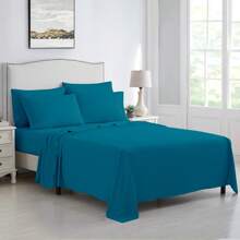 Kathy Ireland 6 Piece Brushed Microfiber Sheet Set - Turquoise - View 1
