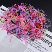 500入組多色一次性發帶和不傷髮的彈性髮帶,適用於厚髮束髮器 - 彩色 - 查看 2