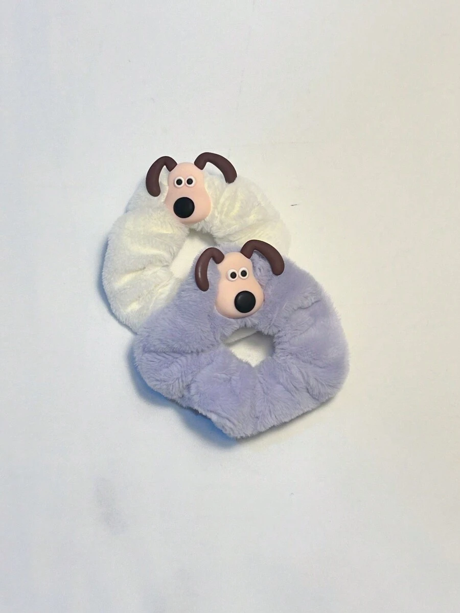 秋冬可愛毛絨狗狗設計髮帶,新款嬰兒髮帶不傷頭髮 - 彩色 - 查看 1