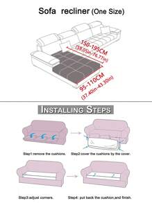 1 件印花彈性沙發套,波西米亞風格彈力沙發墊套,靠背套,節日沙發裝飾套,適合寵物,四季皆宜 - 橘色 - 查看 3