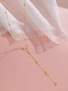 1入組s925純銀流蘇頸鍊,女士奢華風格簡約吊墜鍊,秋冬女士首飾禮物 - 彩色 - 查看 6