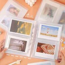 3/4/5/6英寸80/160格透明照片相冊偶像相冊收納夾 偶像明星卡收藏冊 創意相冊相片收納盒 - 白色 - 查看 4