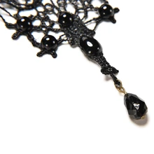 1 Miếng Ren Dây chuyền Cổ áo giả , Linh hoạt Vòng cổ choker Đối với phụ nữ - màu đen - Xem 7