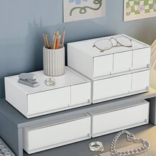 1 件模組化多層可堆疊儲物盒,適用於化妝品、辦公桌抽屜整理和珠寶存放 - 疊加收納盒 - 查看 7