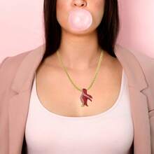 1pc Cute Multicolor Rhinestone Shiny Penguin Fashion Luxury Creative Crystal Necklace For Women Girl Cute Children Cartoon Animal Jewelry - Penguin - View 5