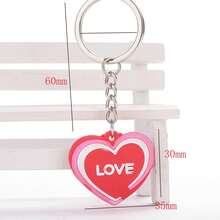 1套/2入紅色心形鑰匙扣,情人節、感恩節、派對、背包裝飾、送給最好的朋友/家人的完美禮物 - 白色 - 查看 3