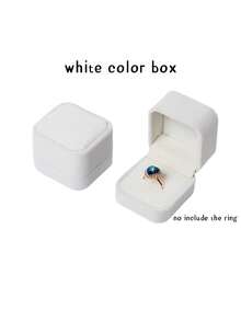 1pc Shell Jewelry Box, Ring Box Velvet Jewelry Box Colorful Velvet Earring Gift Box Shell Jewelry Storage Case Showcase Display Organizer Box For Necklace - Ring Box - View 4