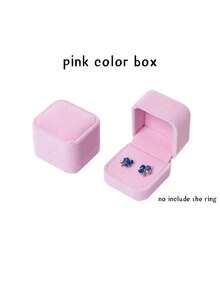 1pc Shell Jewelry Box, Ring Box Velvet Jewelry Box Colorful Velvet Earring Gift Box Shell Jewelry Storage Case Showcase Display Organizer Box For Necklace - Ring Box - View 3