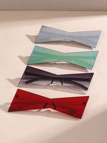4pcs Square Shaped Men's Fashion Glasses - Multicolor - View 3