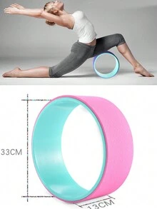 一個直徑33厘米的瑜珈輪,表面光滑,紋理精美,非常適合家庭鍛煉 - 粉色 - 查看 5